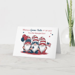 Oudere zoon Vierde juli Schattigee patriottische k Kaart