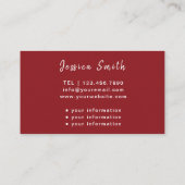 Oudere Zorgverlener Moderne Rode Hart Medisch Visitekaartje (Achterkant)