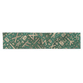Ouderen - Futhark Pattern Gold op Malachite #1 Korte Tafelloper (Horizontaal)