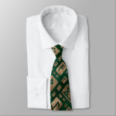 Ouderen - Futhark Pattern Gold op Malachite #2 Stropdas (Gebonden)