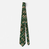Ouderen - Futhark Pattern Gold op Malachite #2 Stropdas (Voorkant)