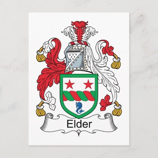Ouderenfamilie Crest Briefkaart (Voorkant)