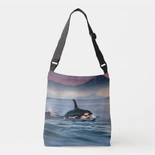 Ouderlijk Geluk: Moeder en Baby Orka's in de Oceaa Crossbody Tas