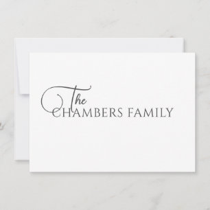 Ouderlijke familienaam notitiekaartje