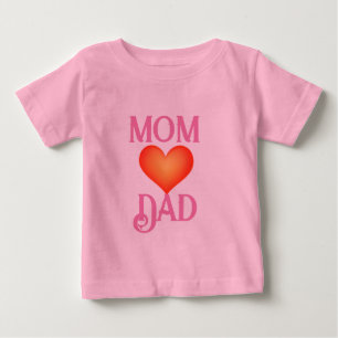 Ouderlijke Harmonie: Mam Liefde Papa T-shirt Desig