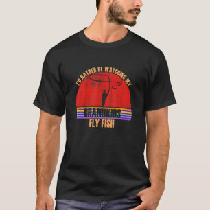 Ouderling Liever Vliegvissen Kijkend Bij Kleinkind T-shirt