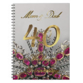 Ouders 40ste bruiloft animatiefeest Ruby Wedding Notitieboek (Voorkant)