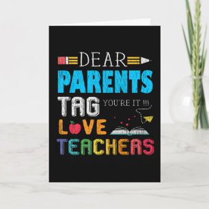  ouders houden van leraar grappig terug naar schoo kaart