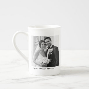 Ouders & Koppel Minimalistische Trouwfoto's Twee Porselein Kop