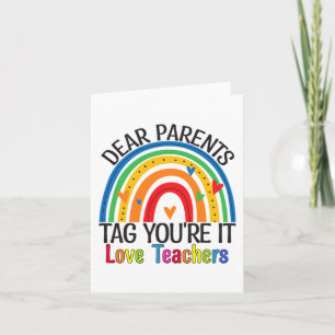 Ouders Labels Youre IT Einde van het jaar School T Kaart