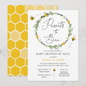 Ouders naar Bee Baby shower per Mail uitnodiging (Voorkant / Achterkant)