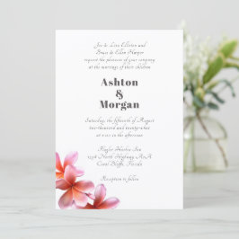 Ouders Namen Roze Frangipani Huwelijk Kaart