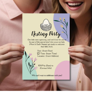 Ouders nestelen om baby shower te zijn kaart