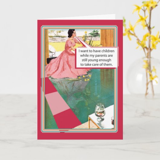 Ouders nog jong Grappig Groeten Moederdag Kaart (Gele Bloem)