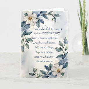 Ouders Religieuze Trouwdag Liefde Is Geduldig Flor Kaart