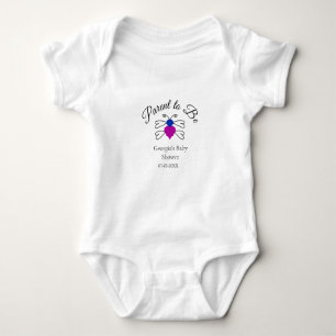 Ouders te zijn blauw roze baby shower honingbij te romper