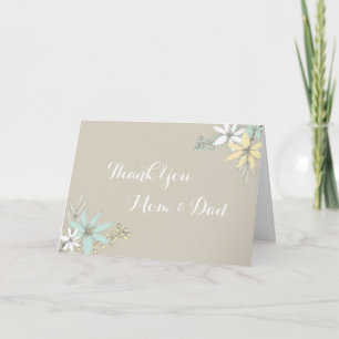 Ouders Trouwdag Bedankt Rustieke Lente Bloemen