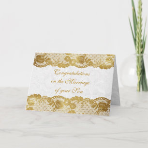 Ouders van Bride feliciteren de Kaart van de Groet