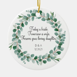 Ouders van de Bride Ornament Gift - Eucalyptus