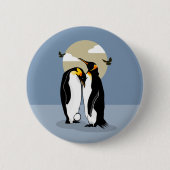 Ouders van keizerpenguin ronde button 5,7 cm (Voorkant)
