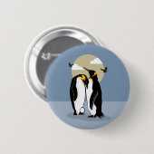 Ouders van keizerpenguin ronde button 5,7 cm (Voorkant /achterkant)