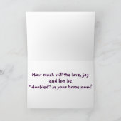 OUDERS VAN TWEELINGJONGEN/TWEELINGMEISJE GEFELICIT KAART (Binnen)