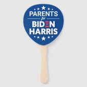 Ouders voor Biden Harris Custom Text Blue Handwaaier (Achterkant)