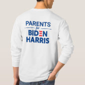 Ouders voor Biden Harris Custom Text T-shirt (Achterkant)