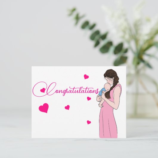 ouderschap briefkaart (Staand voorkant)