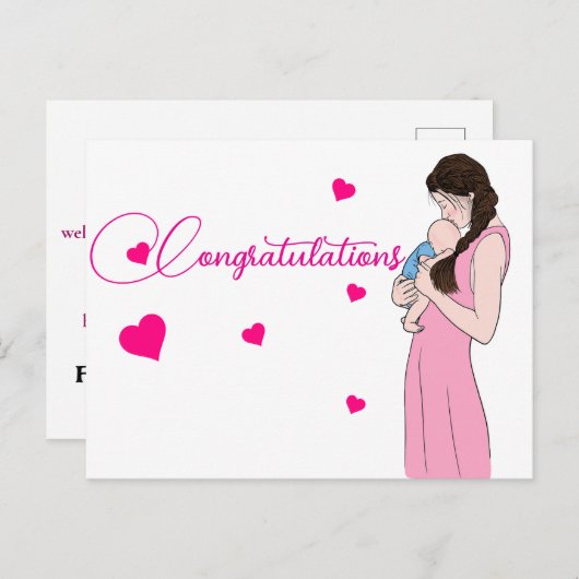 ouderschap briefkaart (Voorkant / Achterkant)