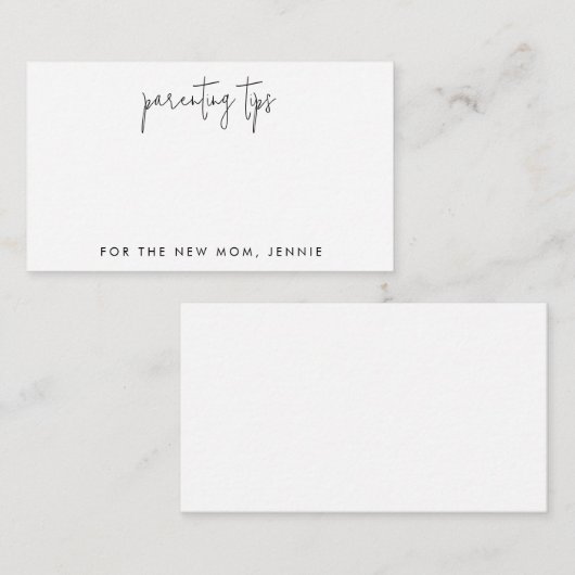 Ouderschap Tip Jar Kaarten, zwarte en witte Kaarte Informatiekaartje (Voorkant / Achterkant)