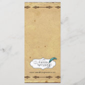 Ouderwets Elegance Perkament Bruiloft Menu (Achterkant)