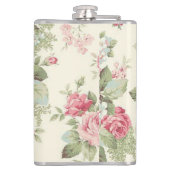 Ouderwets Elegant Roze en Rode Rozen Heupfles (Achterkant)