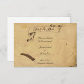 Ouderwets Elegantie Bewaar de Datum Save The Date (Voorkant / Achterkant)