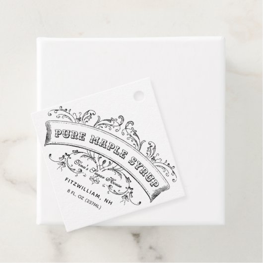 Ouderwets esdoornsiroop cadeau Label (In situ)