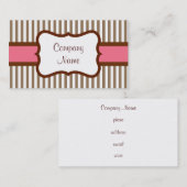 Ouderwets gestreept Visitekaartje (Voorkant / Achterkant)