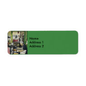 Ouderwets Huis Kerst Etiket (Voorkant)