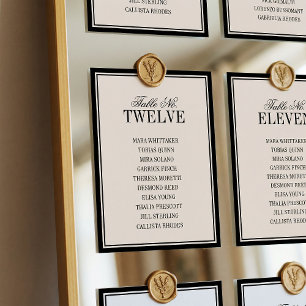 Ouderwets Klassieke Luxe Zwart Crème Trouwfeest Kaart