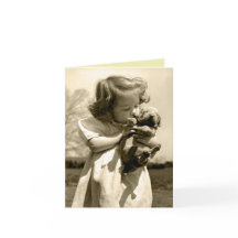 Ouderwets Meisje kust Puppies