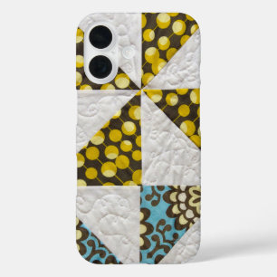 Ouderwets=ouderwets quiltpatroon iPhone 16 hoesje