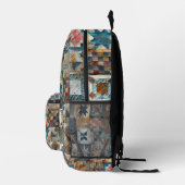 Ouderwets Patchwork Quilt Bedrukte Rugzak (Rechts)