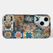 Ouderwets Patchwork Quiltontwerp Case-Mate iPhone Case (Achterkant (horizontaal))