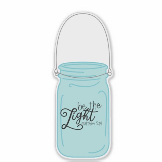 ouderwets potje Wees het lichte citaat Sticker (Voorkant)