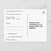 Ouderwets RSVP-Briefkaart Briefkaart (Achterkant)