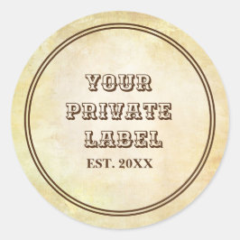  ouderwets - Uw privé-labelronde Ronde Sticker