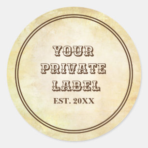 ouderwets - Uw privé-labelronde Ronde Sticker