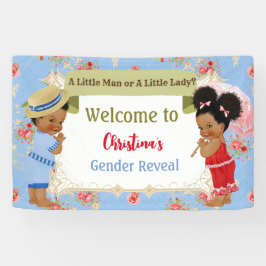 Ouderwets Victoriaans Zomer Gender Reveal Spandoek