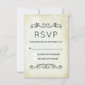 ouderwets Western thema bruiloft RSVP (Voorkant)