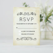 ouderwets Western thema bruiloft RSVP (Staand voorkant)