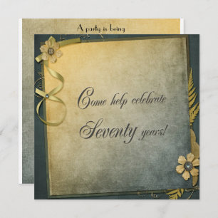 ouderwetse 70ste verjaardag uitnodigen kaart